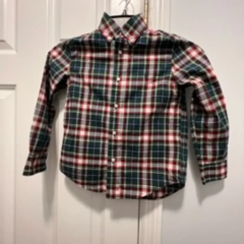 Ralph Lauren size 5 plaid 100% cotton shirt